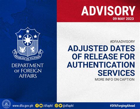 PUBLIC ADVISORY: ADJUSTED DATES OF RELEASE FOR .